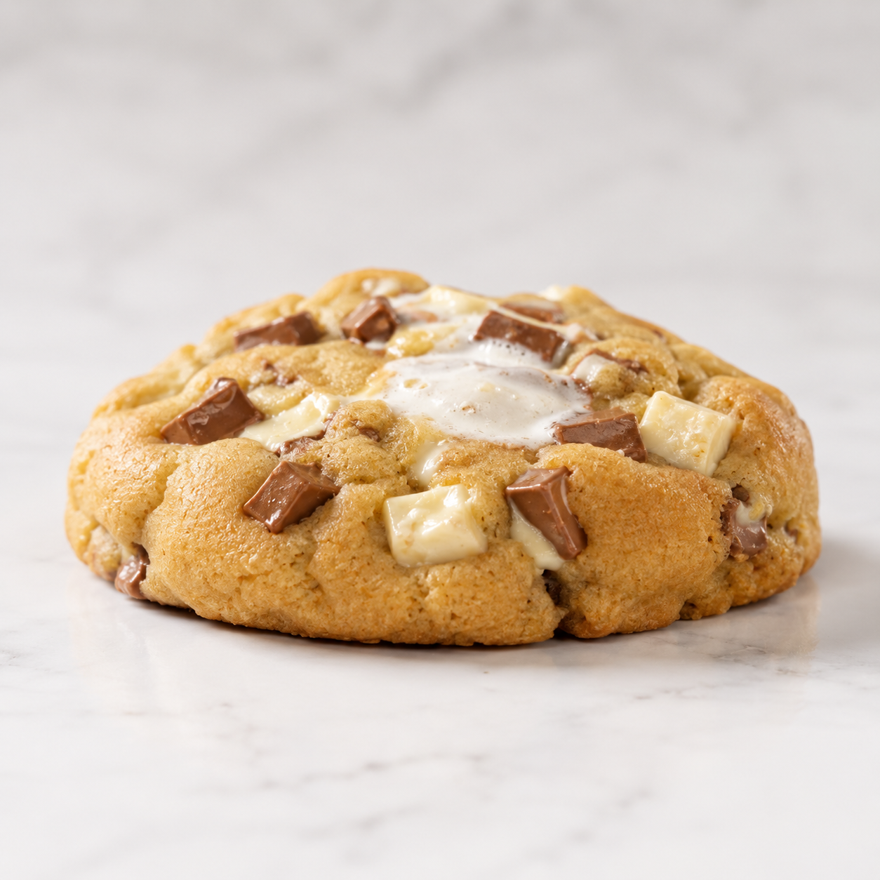Kinder cake cookie with marshmallow